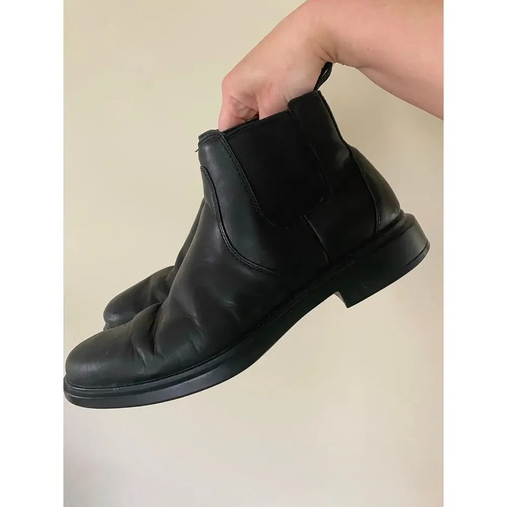 Johnston & Murphy Black Chelsea Boots Waterproof Leather Size 9 XC4
